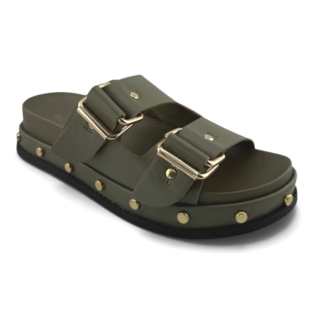 BCBGeneration Bamba Footbed Slip-on Sandals Women's Size 5M Burnt Olive Comfort
